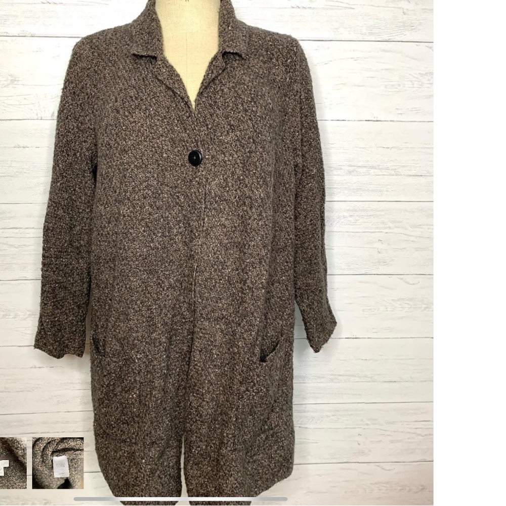 J. Jill Brown Chunky Knit Duster 2X Amazing Condition
